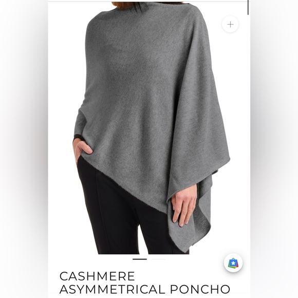 Amicale cashmere asymmetrical poncho one size NEW WITH TAGS - Picture 1 of 3